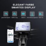 26M208 E-Bike, Elektrofahrrad 26'' Trekkingrad E-Cityrad mit 36V 13Ah Lithium-Akku für Lange Reichweite bis 100KM, 250W Motor, EU-konformes mit App