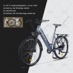 26M208 E-Bike, Elektrofahrrad 26'' Trekkingrad E-Cityrad mit 36V 13Ah Lithium-Akku für Lange Reichweite bis 100KM, 250W Motor, EU-konformes mit App