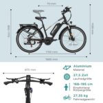 HITWAY 27,5"/28" E Bike, Elektrofahrrad Trekkingrad E-Bike Herren Damen mit 36V 13AH Akku, 250W Hinterradmotor/Mittelmotor, E-Fahrrad mit 7-Gang, Pedelec Citybike EBike für Erwachsene