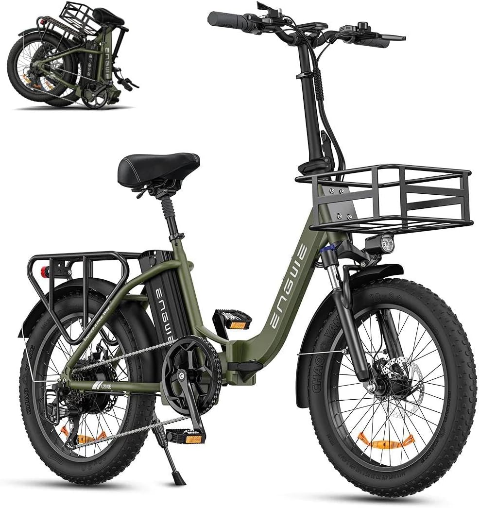 71GlD4taU7L._AC_SL1200 ENGWE E-Bike Klapprad Elektrofahrrad mit 20 Zoll Fat Tire, 15.6Ah Lithium-Akku für Lange Reichweite bis 140KM, 7-Gang-All-Terrain Ebike Herren für MTB, Strand & Schnee