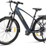 Eleglide E-Bike, T1 Elektrofahrrad 27.5'' Trekking E-Cityrad mit 13Ah Akku, 100KM Lang Range, 250W Motor, 7 Gäng E-Mountainbike für Damen und Herren, Doppelscheibenbremsen