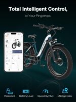 E Bike, Elektrofahrrad 48V 20Ah, 25 km/h Pedelec, 80–150 km Reichweite, E-Mountainbike mit LCD-Display, APP & NFC, Elektrisches Fahrrad für Damen und Herren