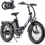 Touroll S3 Pro E-Bike Klapprad mit 1296Wh Akku, 65km-195km Reichweite, 20''x3.0'' Fat Tire Elektrofahrrad Herren Damen, 250W Motor, 50Nm Drehmoment, Ebike mit Gepäckträger, StVZO Konfor
