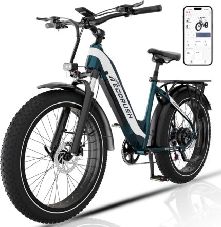 E Bike, Elektrofahrrad 48V 20Ah, 25 km/h Pedelec, 80–150 km Reichweite, E-Mountainbike mit LCD-Display, APP & NFC, Elektrisches Fahrrad für Damen und Herren