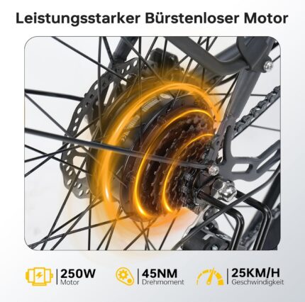 Eleglide T2 E Bike, 27,5" Trekkingrad E-Bike Herren Damen mit Hydraulische Scheibenbremsen, 36V 13Ah Akku,100km Reichweite, Elektrofahrrad mit 7-Gang-Getriebe, Pedelec Citybike EBike für Erwachsene