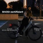 DERUIZ Quartz E-Bike Damen 28 Zoll Tiefeinsteiger, 8-Gang, 48V 13.4Ah Akku, bis zu 161 km, 55Nm Drehmoment, Hydraulische Scheibenbremsen, App, City & Trekking Elektrofahrrad für Damen & Herren