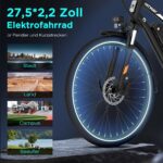 HITWAY 27,5"/28" E Bike, Elektrofahrrad Trekkingrad E-Bike Herren Damen mit 36V 13AH Akku, 250W Hinterradmotor/Mittelmotor, E-Fahrrad mit 7-Gang, Pedelec Citybike EBike für Erwachsene