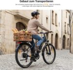 Eleglide E-Bike, T1 Elektrofahrrad 27.5'' Trekking E-Cityrad mit 13Ah Akku, 100KM Lang Range, 250W Motor, 7 Gäng E-Mountainbike für Damen und Herren, Doppelscheibenbremsen