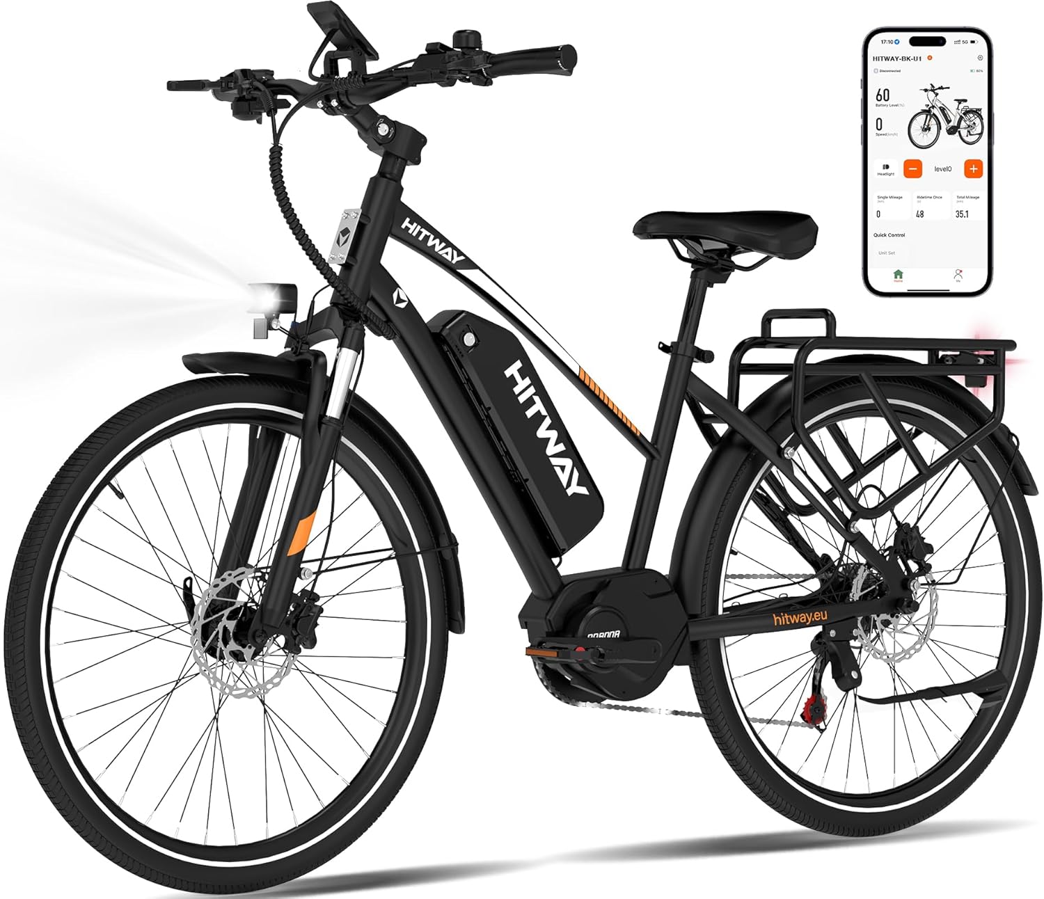 81SWNhq37CL._AC_SL1500 HITWAY 27,5"/28" E Bike, Elektrofahrrad Trekkingrad E-Bike Herren Damen mit 36V 13AH Akku, 250W Hinterradmotor/Mittelmotor, E-Fahrrad mit 7-Gang, Pedelec Citybike EBike für Erwachsene