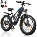 VARUN E Bike, E-Bike Herren mit 26 * 4.0" Fat Tire, 48V 18AH Akku, Bis zu 150 KM, 85Nm 250W Motor, 25KM/H, Offroad Ebike Mountainbike mit 7-Gang, All-Terrain Elektrofahrrad Herren, EU-Konformes
