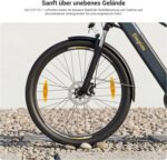 Eleglide E-Bike, T1 Elektrofahrrad 27.5'' Trekking E-Cityrad mit 13Ah Akku, 100KM Lang Range, 250W Motor, 7 Gäng E-Mountainbike für Damen und Herren, Doppelscheibenbremsen