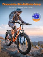 VARUN E Bike, E-Bike Herren mit 26 * 4.0" Fat Tire, 48V 18AH Akku, Bis zu 150 KM, 85Nm 250W Motor, 25KM/H, Offroad Ebike Mountainbike mit 7-Gang, All-Terrain Elektrofahrrad Herren, EU-Konformes