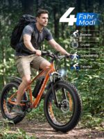 VARUN E Bike, 26 x 4.0 Zoll Ebike Herren mit 85Nm 250W Motor, 48V 18AH /13AH Akku, bis 100-150km Reichweite, 5 PAS LCD-Display, 25km/h, 7 Gang, Offroad E-Bike Fatbike für alle Geländearten