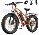 VARUN E Bike, E-Bike Herren mit 26 * 4.0" Fat Tire, 48V 18AH Akku, Bis zu 150 KM, 85Nm 250W Motor, 25KM/H, Offroad Ebike Mountainbike mit 7-Gang, All-Terrain Elektrofahrrad Herren, EU-Konformes