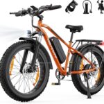 VARUN E Bike, E-Bike Herren mit 26 * 4.0" Fat Tire, 48V 18AH Akku, Bis zu 150 KM, 85Nm 250W Motor, 25KM/H, Offroad Ebike Mountainbike mit 7-Gang, All-Terrain Elektrofahrrad Herren, EU-Konformes